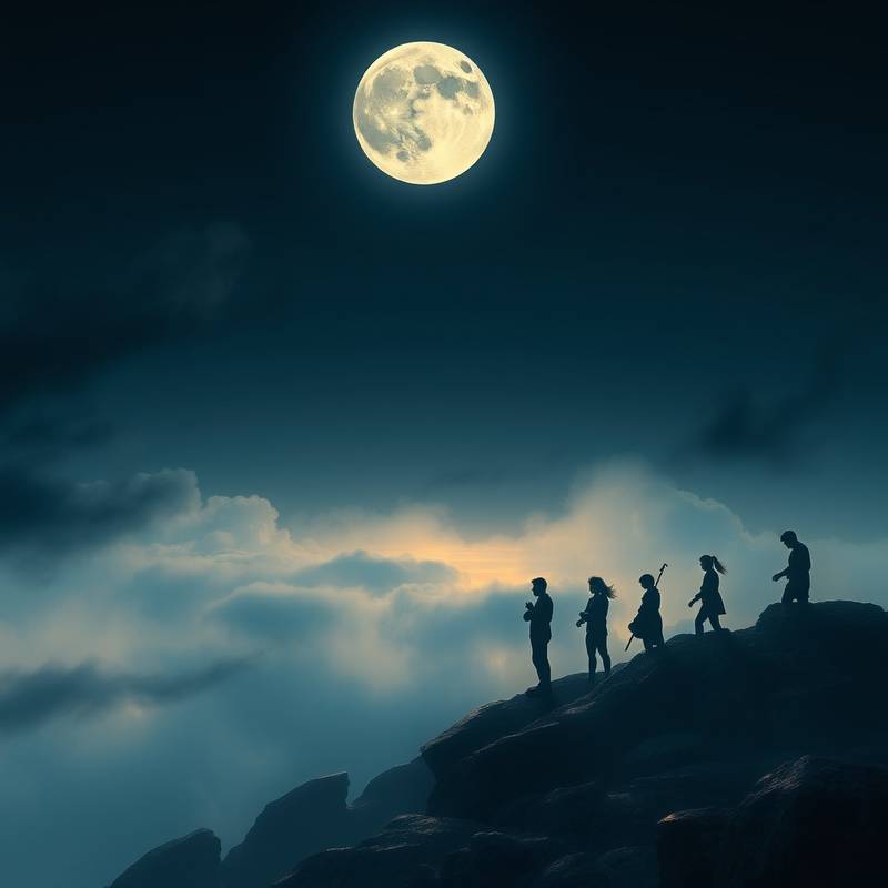 Capa do single 'Horizonte Distante' por Banda Lua Cheia